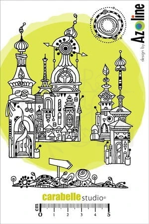 Stempel gumowy Ville d'ailleurs : Lutinia par Azoline Carabelle