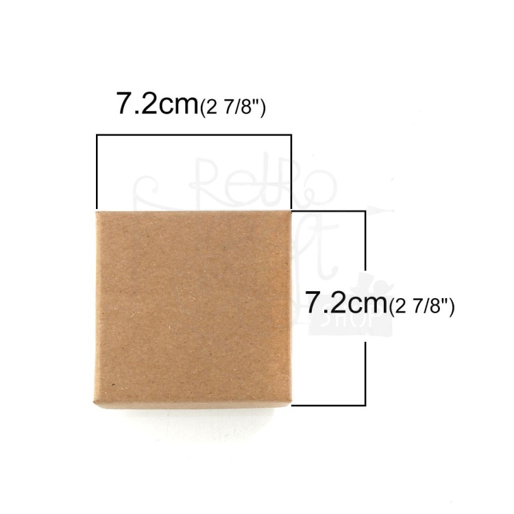 Pudełko kwadratowe kartonowe kraft 7.2cm