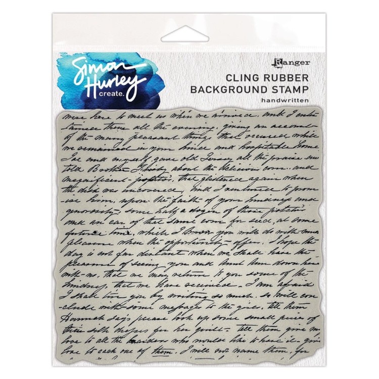 Stempel gumowy kauczukowy 15x15cm Handwritten pismo HUR85584 Simon Hurley
