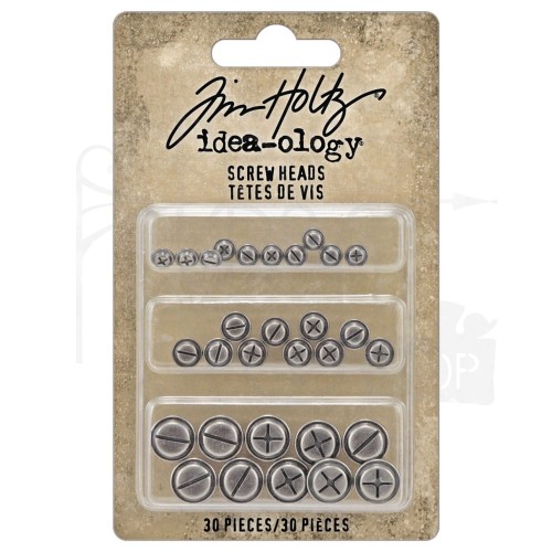 Ozdoby metalowe łby śrub Idea-ology Screw Heads TH94371 Tim Holtz