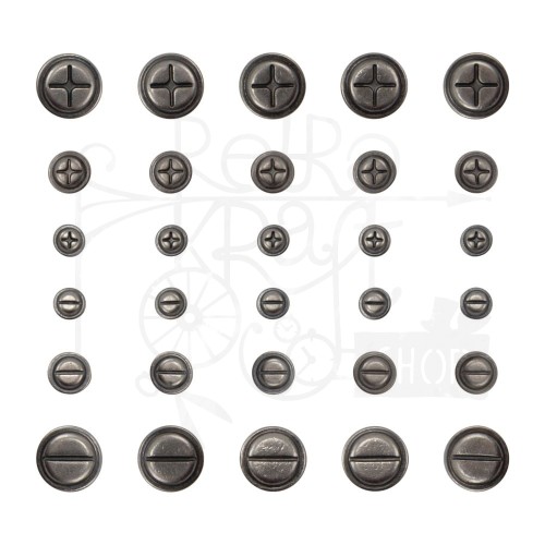 Ozdoby metalowe łby śrub Idea-ology Screw Heads TH94371 Tim Holtz