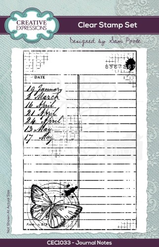 Stempel akrylowy 15x10cm Journal Notes CEC1033 Creative Expressions
