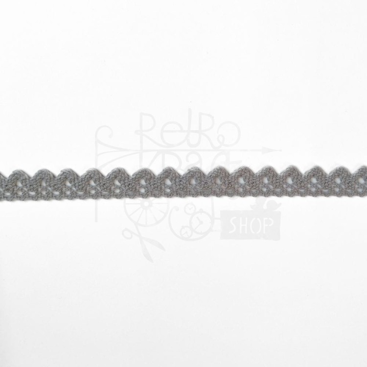 Koronka bawełniana kolor szary 15mm - 1mb