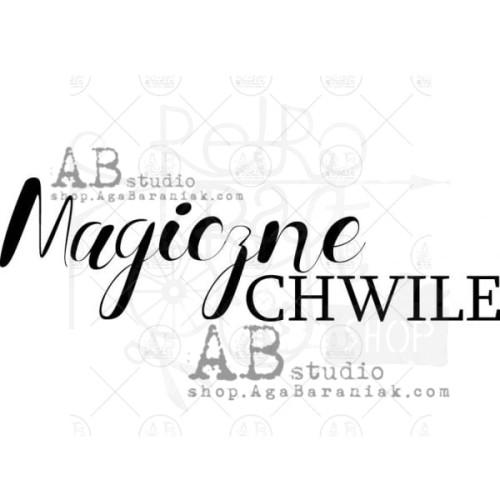 Stempel gumowy kauczukowy Napis Magiczne CHWILE ID-154 ABstudio