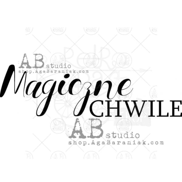 Stempel gumowy kauczukowy Napis Magiczne CHWILE ID-154 ABstudio