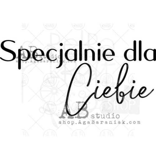 Stempel gumowy kauczukowy Napis Specjalnie dla Ciebie ID-153 ABstudio