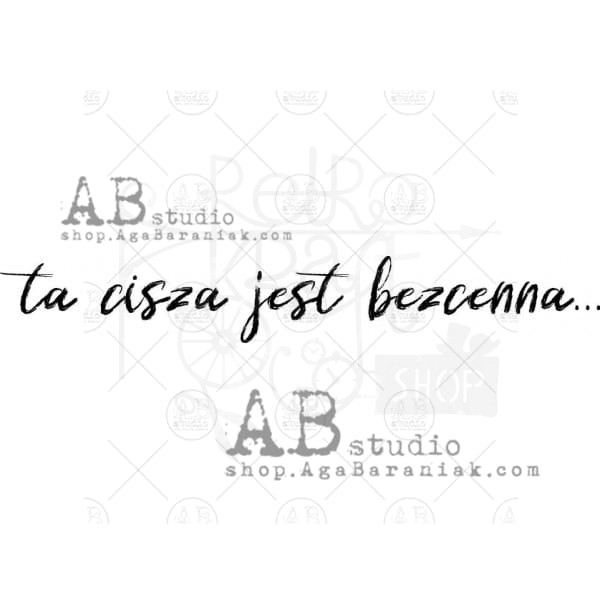 Stempel gumowy kauczukowy Napis Ta cisza jest bezcenna… ID-151 ABstudio