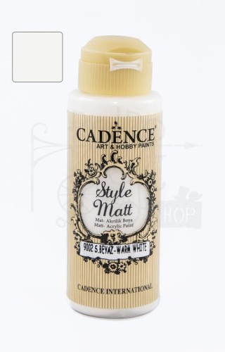 Farba akrylowa matowa Style Matt ciepły biały 120ml S9002 Cadence