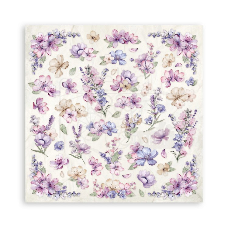 Zestaw papierów do scrapbookingu 20x20 Lavender SBBS108 Stamperia
