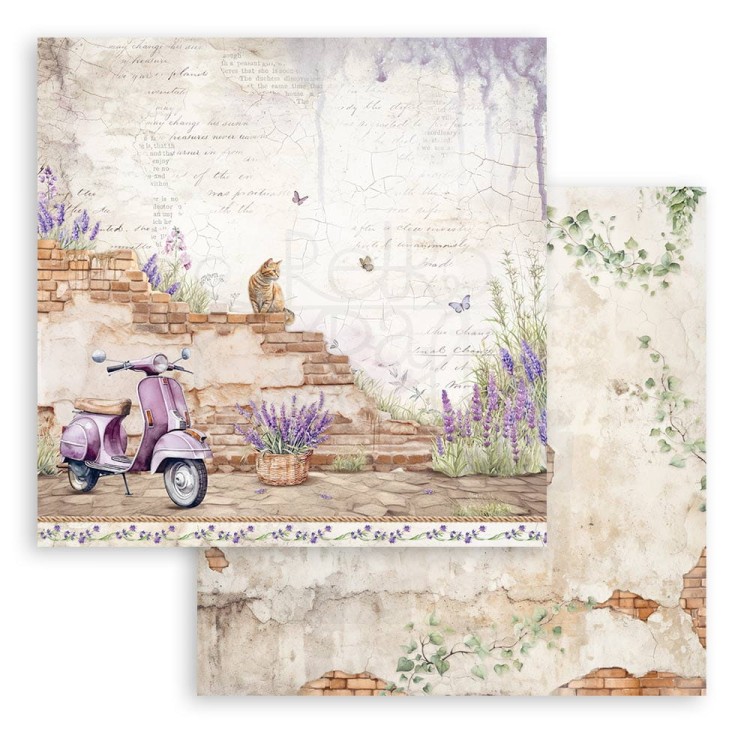 Zestaw papierów do scrapbookingu 20x20 Lavender SBBS108 Stamperia