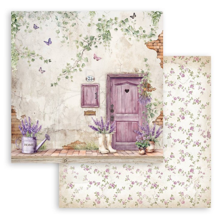 Zestaw papierów do scrapbookingu 20x20 Lavender SBBS108 Stamperia