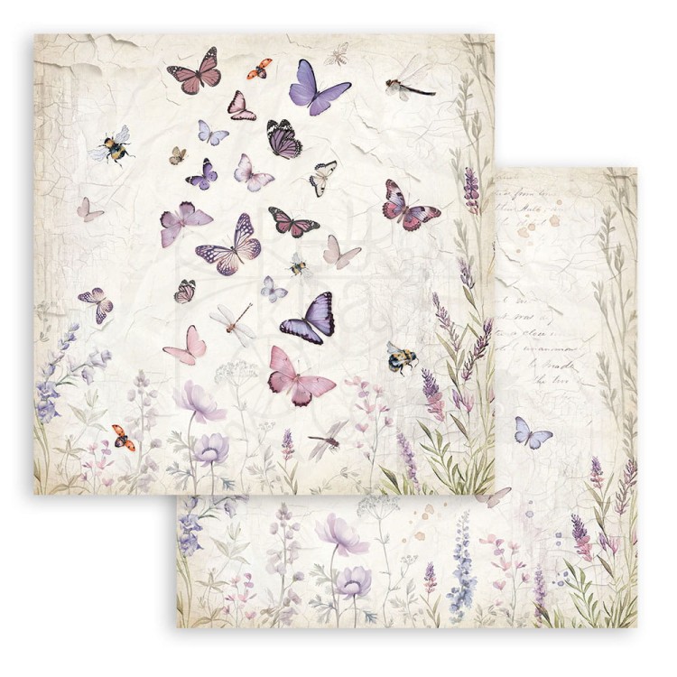 Zestaw papierów do scrapbookingu 20x20 Lavender SBBS108 Stamperia