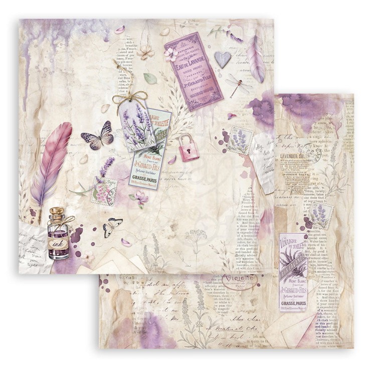 Zestaw papierów do scrapbookingu 20x20 Lavender SBBS108 Stamperia