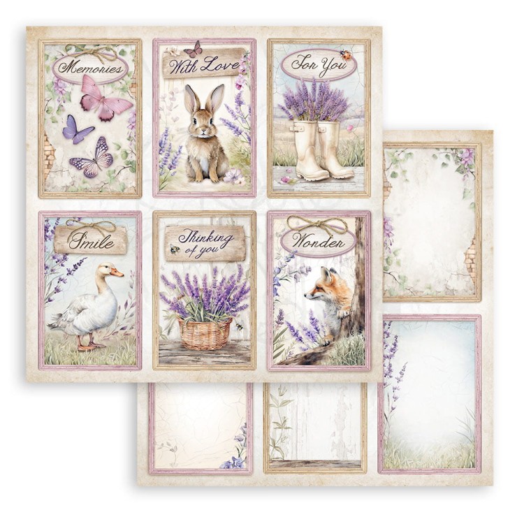 Zestaw papierów do scrapbookingu 20x20 Lavender SBBS108 Stamperia