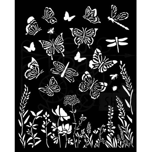Szablon maska 20x25cm Lavender Motyle KSTD167 Stamperia
