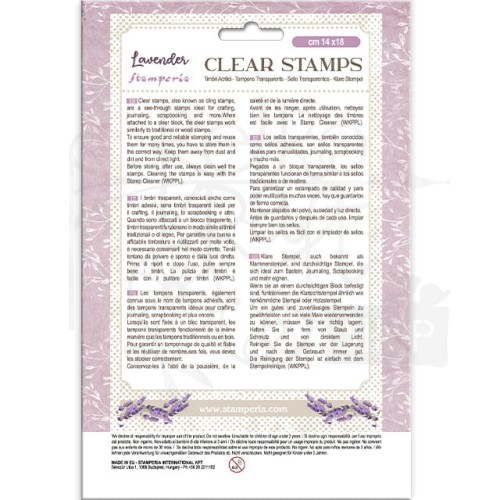 Stempel akrylowy 14x18cm Lavender WTK195 Stamperia
