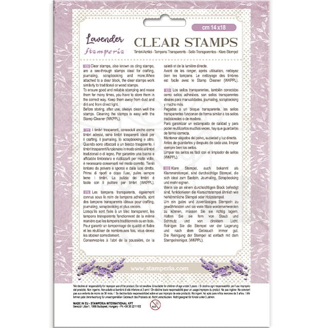 Stempel akrylowy 14x18cm Lavender WTK195 Stamperia