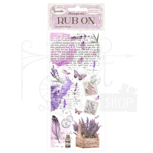 Rub-on transfer 10x21.6cm Lavender Stemple DFLRB98 Stamperia