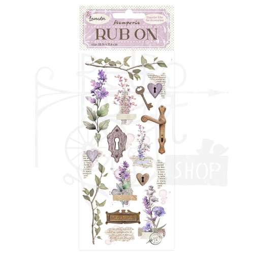 Rub-on transfer 10x21.6cm Lavender Klucze DFLRB97 Stamperia