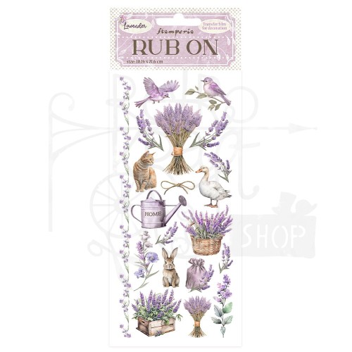 Rub-on transfer 10x21.6cm Lavender Elementy DFLRB95 Stamperia