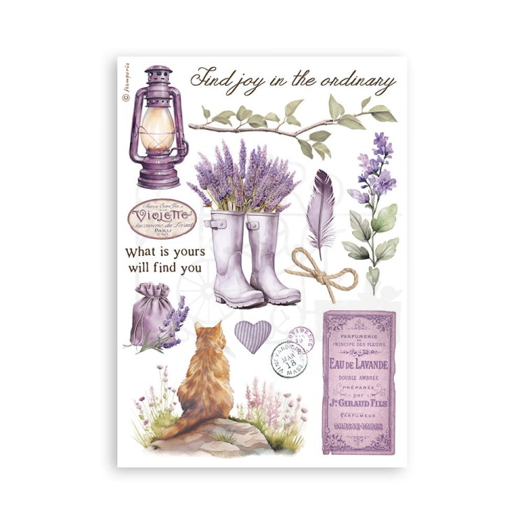 Papier washi A5 Lavender 8szt SBW07 Stamperia