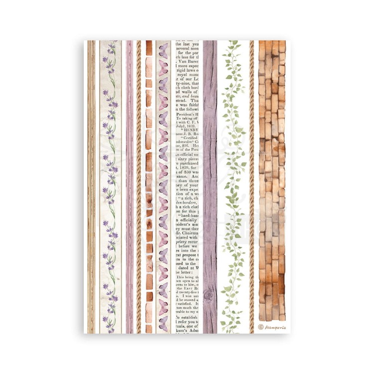 Papier washi A5 Lavender 8szt SBW07 Stamperia