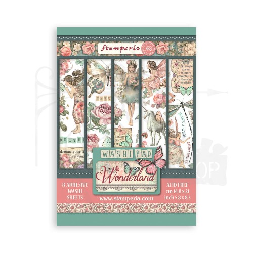Papier washi A5 Wonderland 8szt SBW08 Stamperia
