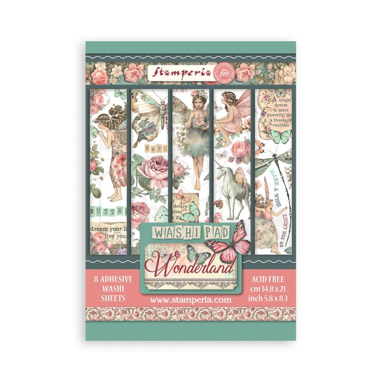 Papier washi A5 Wonderland 8szt SBW08 Stamperia