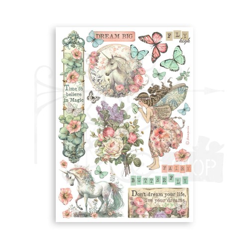Papier washi A5 Wonderland 8szt SBW08 Stamperia
