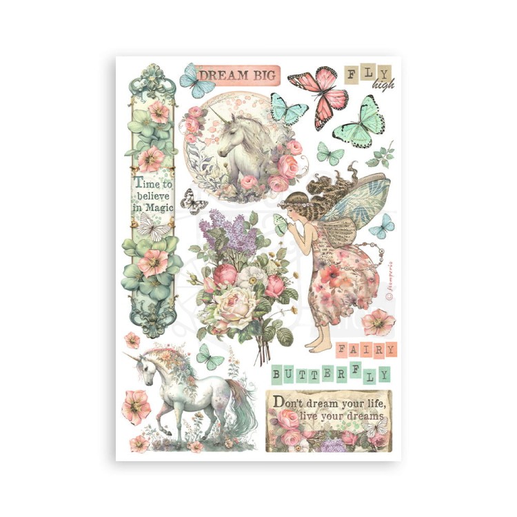 Papier washi A5 Wonderland 8szt SBW08 Stamperia