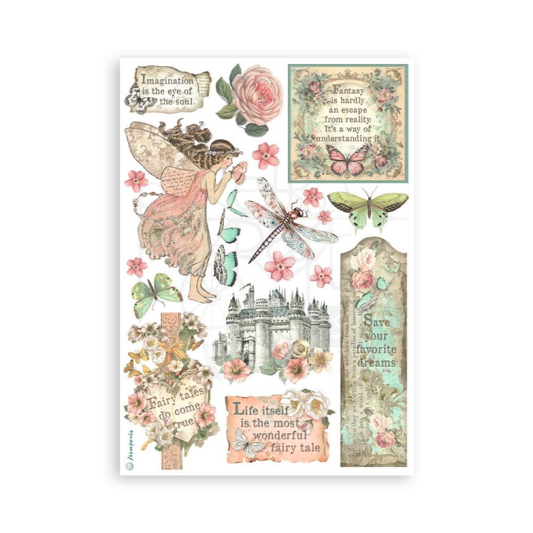 Papier washi A5 Wonderland 8szt SBW08 Stamperia