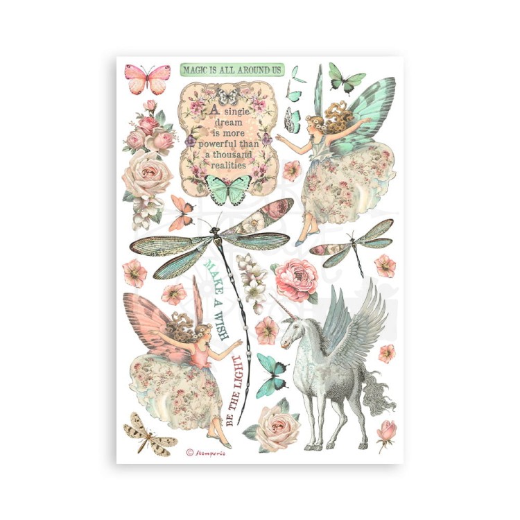 Papier washi A5 Wonderland 8szt SBW08 Stamperia