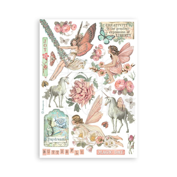 Papier washi A5 Wonderland 8szt SBW08 Stamperia