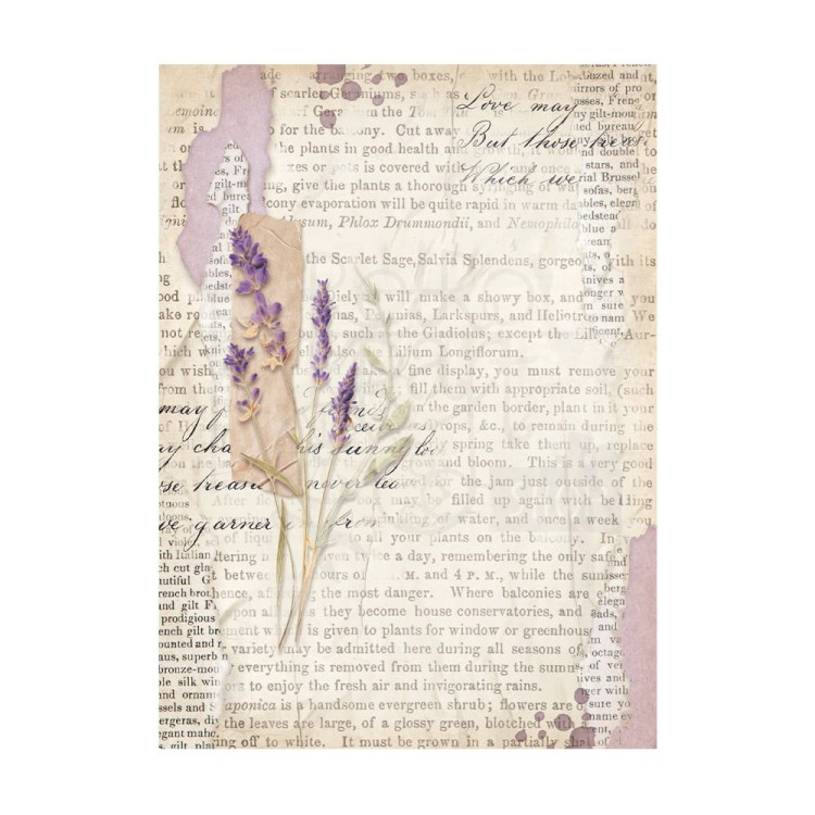 Papier ryżowy A6 Lavender Backgrounds tła - zestaw 8szt DFSAK6024 Stamperia