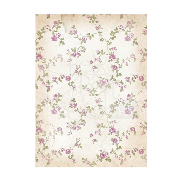 Papier ryżowy A6 Lavender Backgrounds tła - zestaw 8szt DFSAK6024 Stamperia