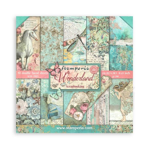 Zestaw papierów do scrapbookingu 20x20 Wonderland SBBS109 Stamperia
