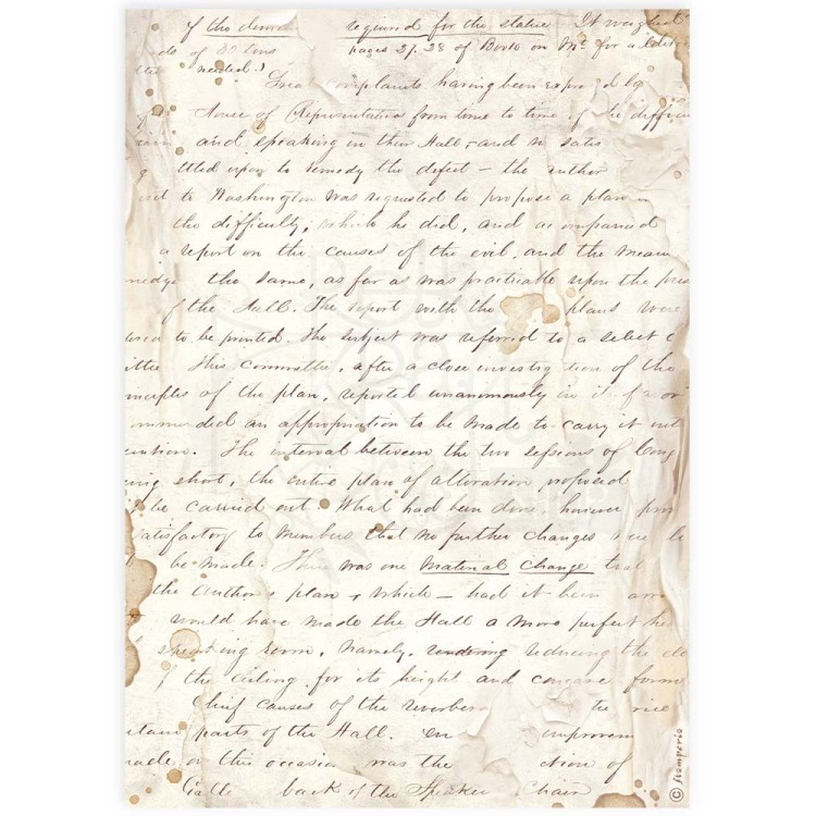 Papier ryżowy do decoupage A4 Best Sellers List odręczny DFSA4913 Stamperia