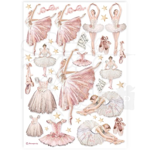 Papier ryżowy do decoupage A4 Best Sellers Tancerka DFSA4907 Stamperia