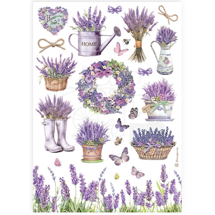 Papier ryżowy do decoupage A4 Best Sellers Provence akcesoria DFSA4888 Stamperia