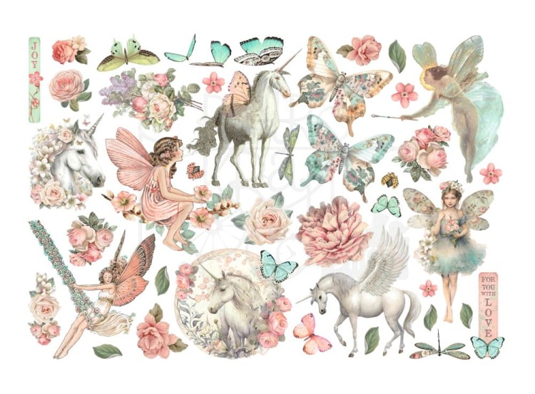 Ozdoby papierowe samoprzylepne Ephemera Wonderland DFLCT49 Stamperia