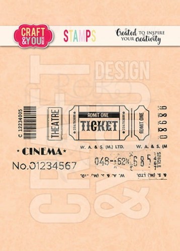 Stempel akrylowy Bilety zestaw 2 CS041 Craft&amp;You Design