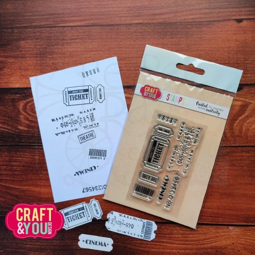 Stempel akrylowy Bilety zestaw 2 CS041 Craft&amp;You Design
