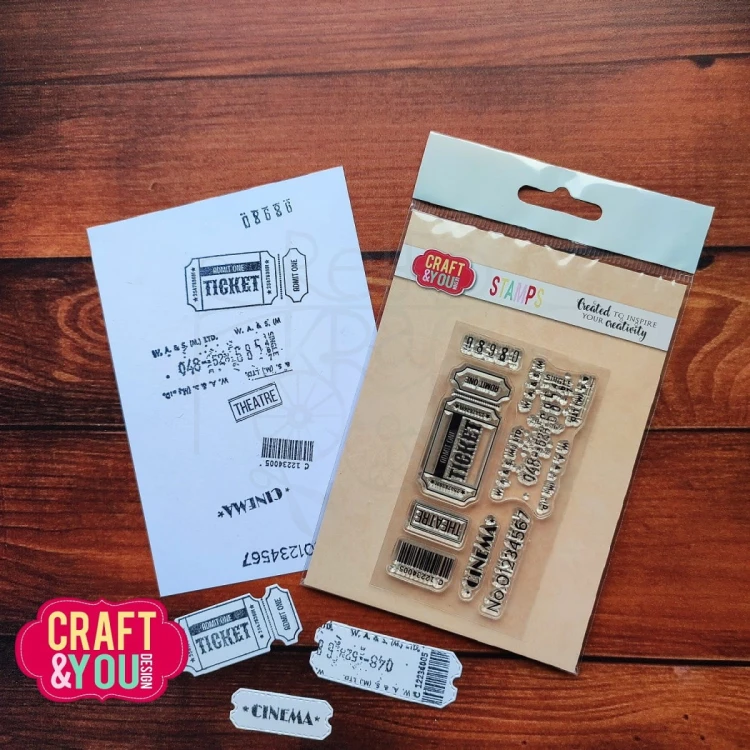 Stempel akrylowy Bilety zestaw 2 CS041 Craft&amp;You Design