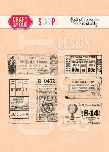 Stempel akrylowy Bilety zestaw 1 CS040 Craft&amp;You Design