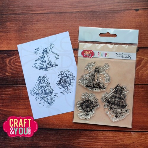 Stempel akrylowy Zestaw Morski CS039 Craft&amp;You Design