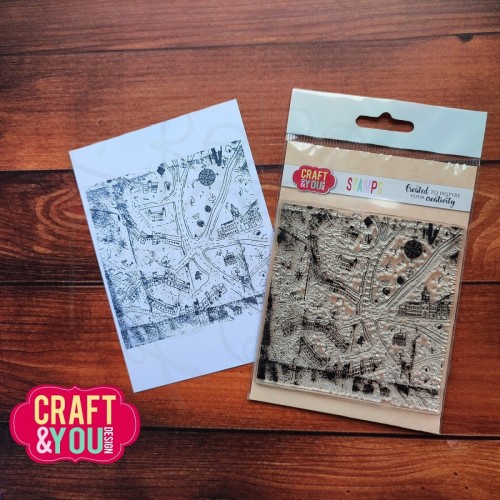 Stempel akrylowy Mapa Starego Miasta CS038 Craft&amp;You Design