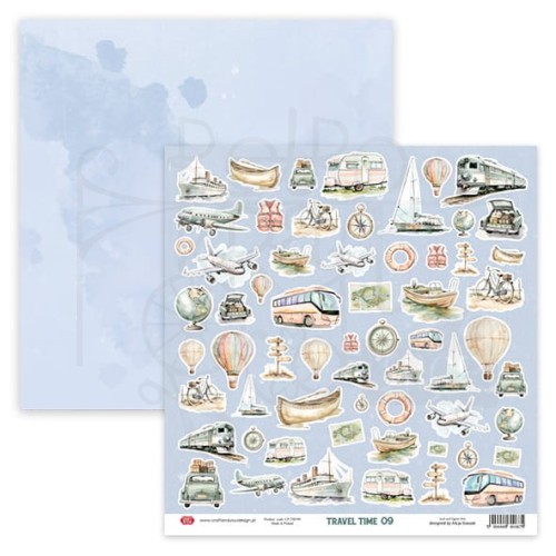 Papier 30x30 elementy do wycięcia Travel Time 09 Craft&amp;You Design