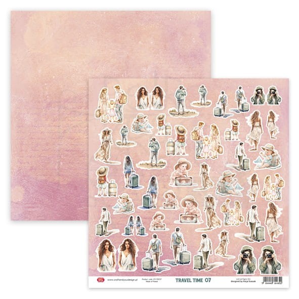 Papier 30x30 elementy do wycięcia Travel Time 07 Craft&amp;You Design