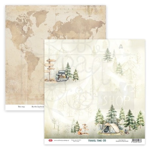 Papier do scrapbookingu 30x30 Travel Time 05 Craft&amp;You Design
