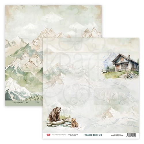 Papier do scrapbookingu 30x30 Travel Time 04 Craft&amp;You Design